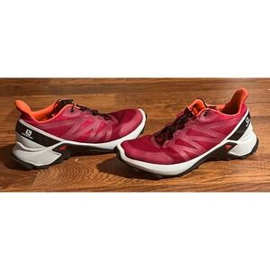 Salomon Supercross Pink Orange Trail Running Shoes Womens 8 Sneaker